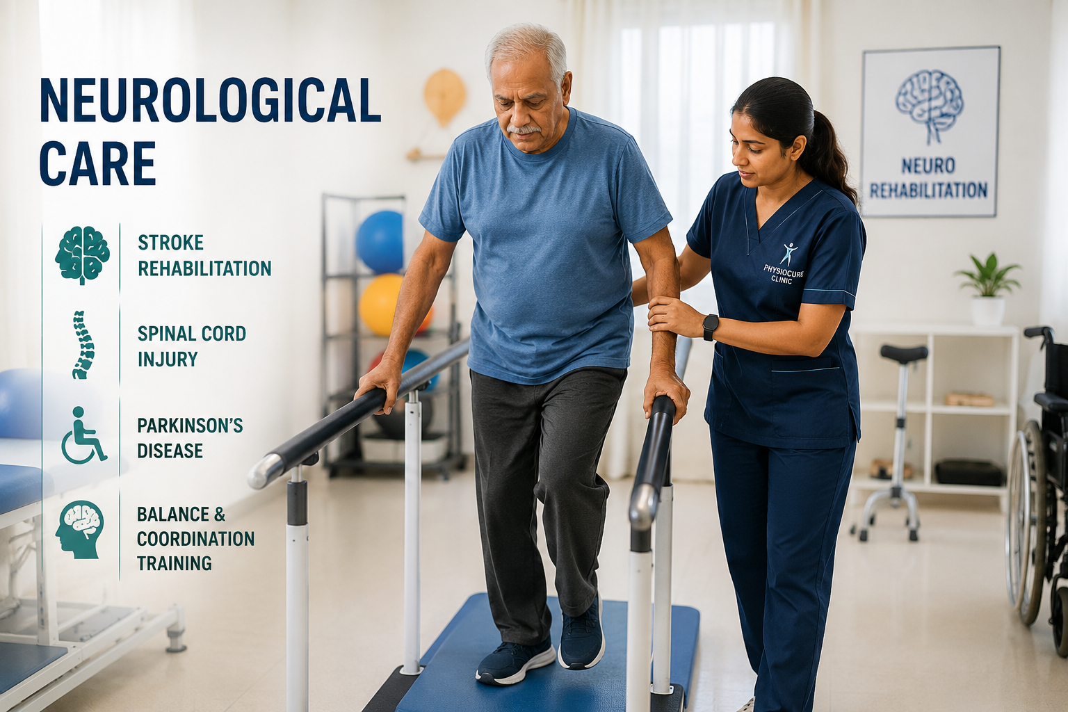Neurological physiotherapy and rehabilitation at PhysioCure Clinic