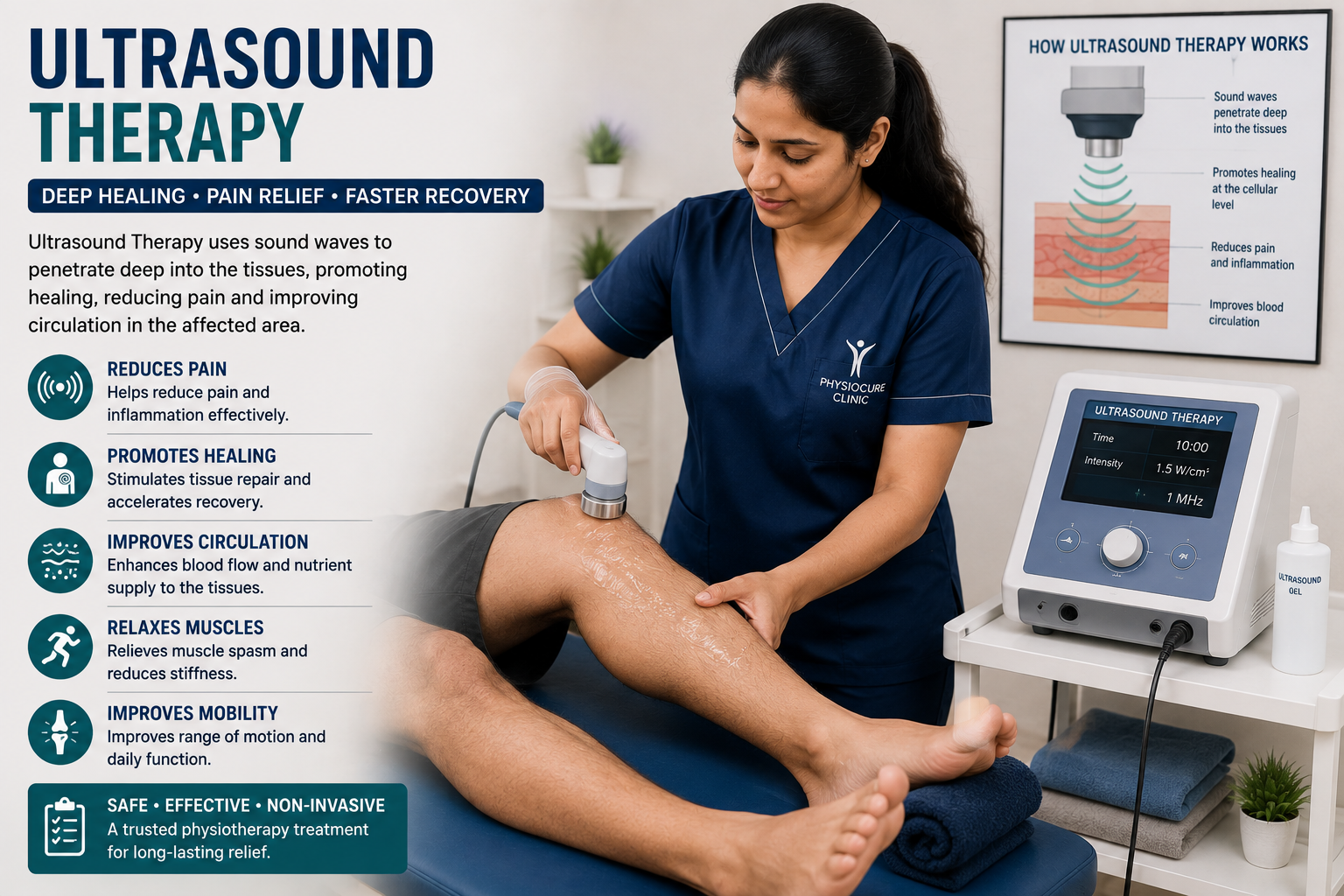 Ultrasound therapy in physiotherapy